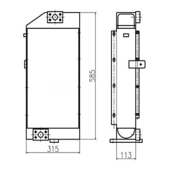 Yuchai For Yuchai YC85-8 Hydraulic Oil Cooler