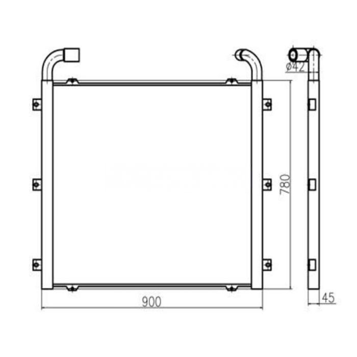 Sany For Sany Excavator SY215-8 Hydruli Oil Cooler