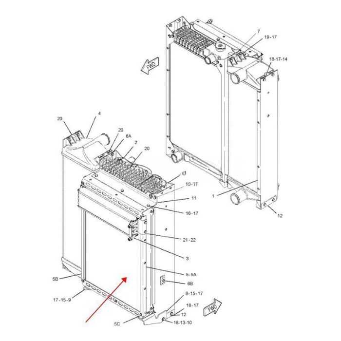 Caterpillar Oil Cooler 217-4112 Compatible for Caterpillar CAT 3054C 3056E C4.4 Engine CP-533E CP-573E CS-54 CS-663E CS-683E