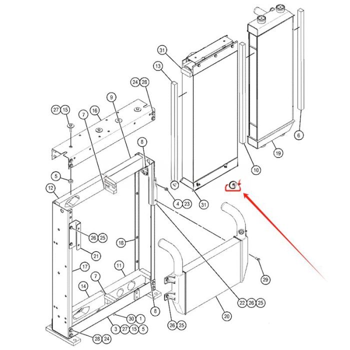 Caterpillar Oil Cooler Core Assembly 418-7961 Compatible for Caterpillar CAT Engine C4.4 Excavator 316EL 316FL 318EL 318FL