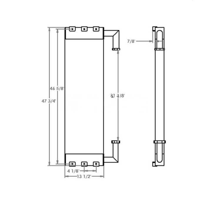 Hitachi Hydraulic Oil Cooler 271207 FYA00043351 Compatible for Hitachi Excavator ZAXIS160LC-6N