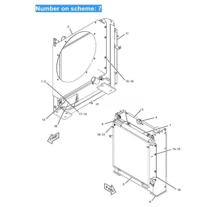 Caterpillar For Caterpillar Excavator CAT 306E Engine C2.6 Hydraulic Oil Cooler 363-6282
