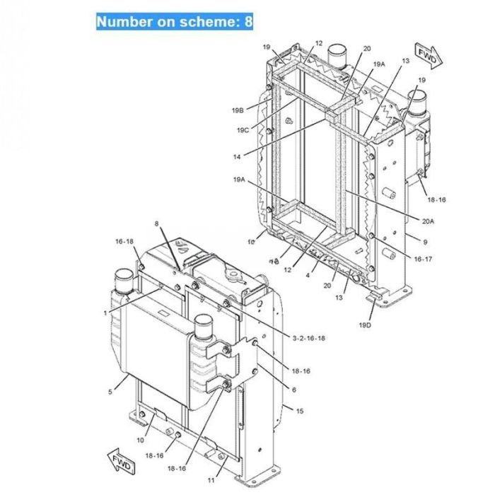 Caterpillar For Caterpillar Excavator CAT 308D Engine 4M40 Hydraulic Oil Cooler 315-5264