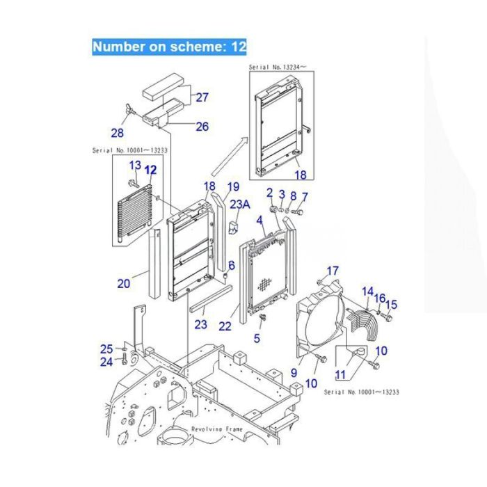 Komatsu For Komatsu Excavator PC20MR-1 PC20MRX-1 PC20UU-3 Engine 3D74E Hydraulic Oil Cooler 21U-03-31130 20C-03-31410