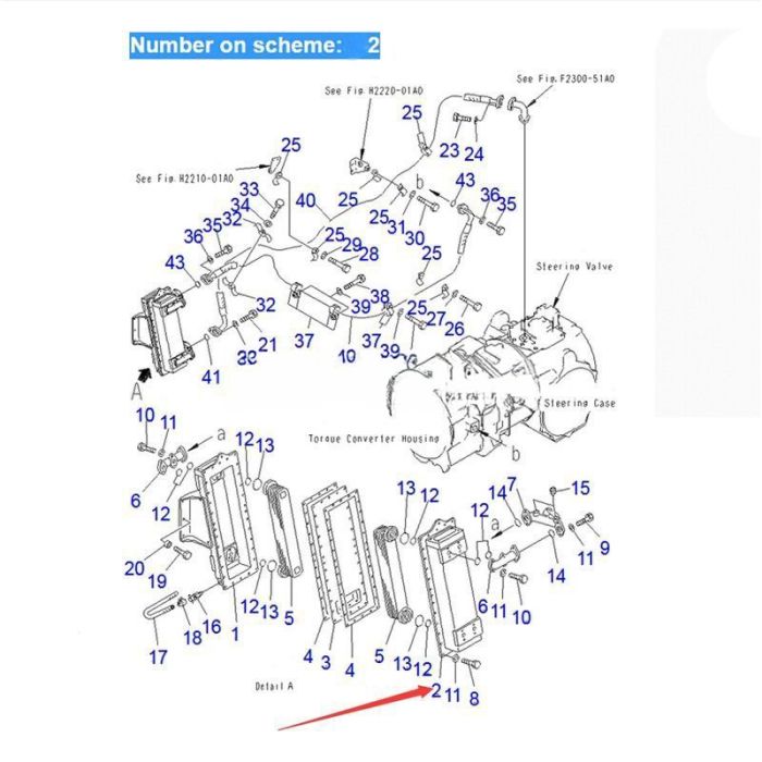 Komatsu For Komatsu Bulldozer D375A-1 D375A-2 D375A-3 D375A-5 Hydraulic Oil Cooler 195-03-43100