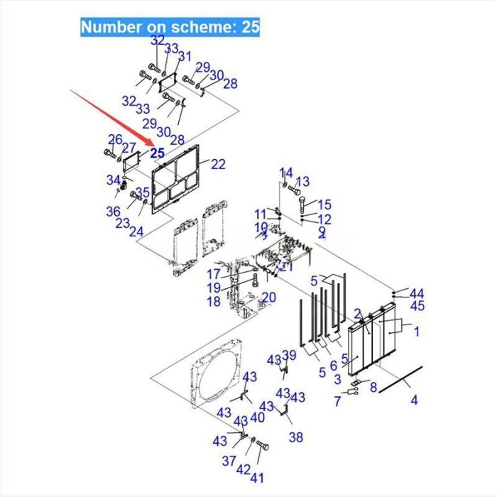 Komatsu For Komatsu Dump Truck HD785-7 Hydraulic Oil Cooler 561-03-81280