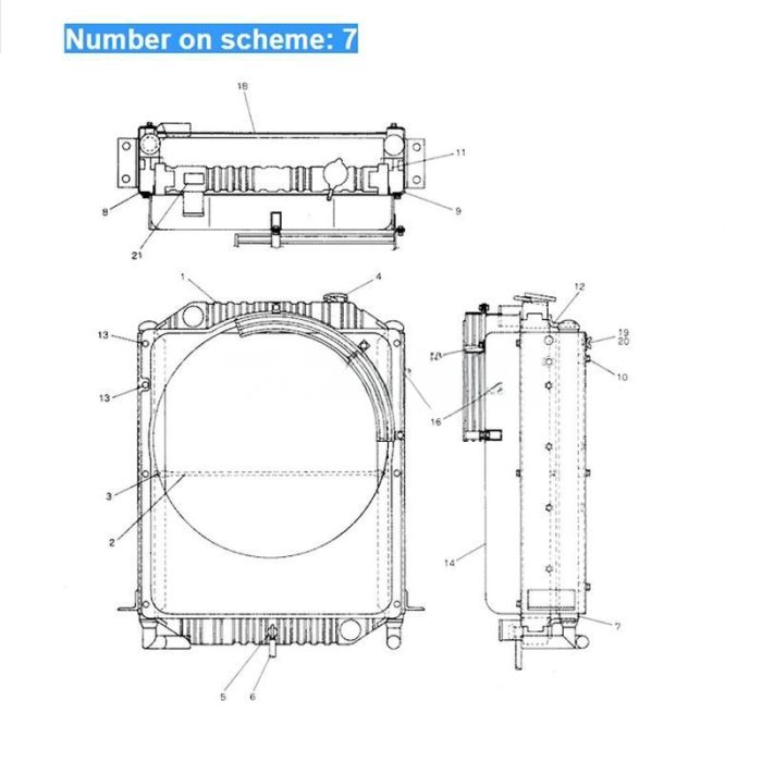 Kobelco For Kobelco Excavator SK100-3 Hydraulic Oil Cooler 2452U413S7