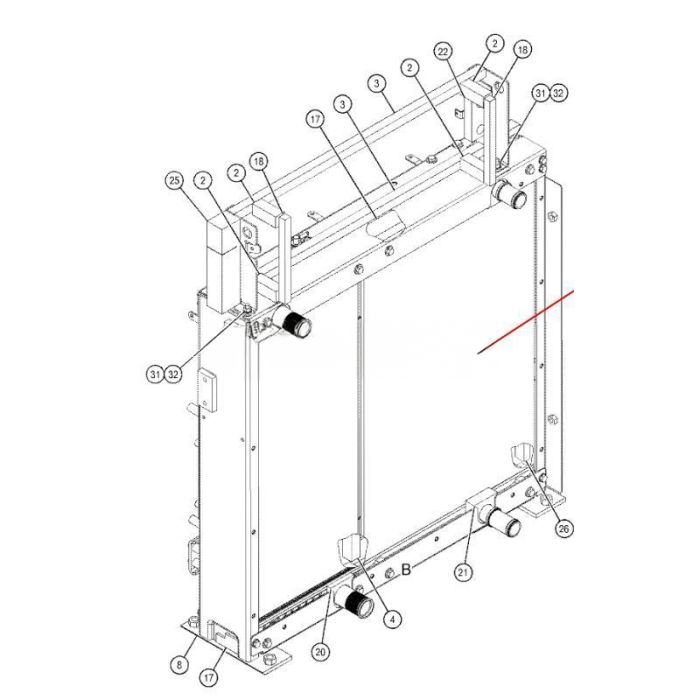 Caterpillar Hydraulic Oil Cooler 508-6291 Compatible for Caterpillar CAT Engine C7.1 C7.4 Excavator 320 320GC 323 323GC E320GC