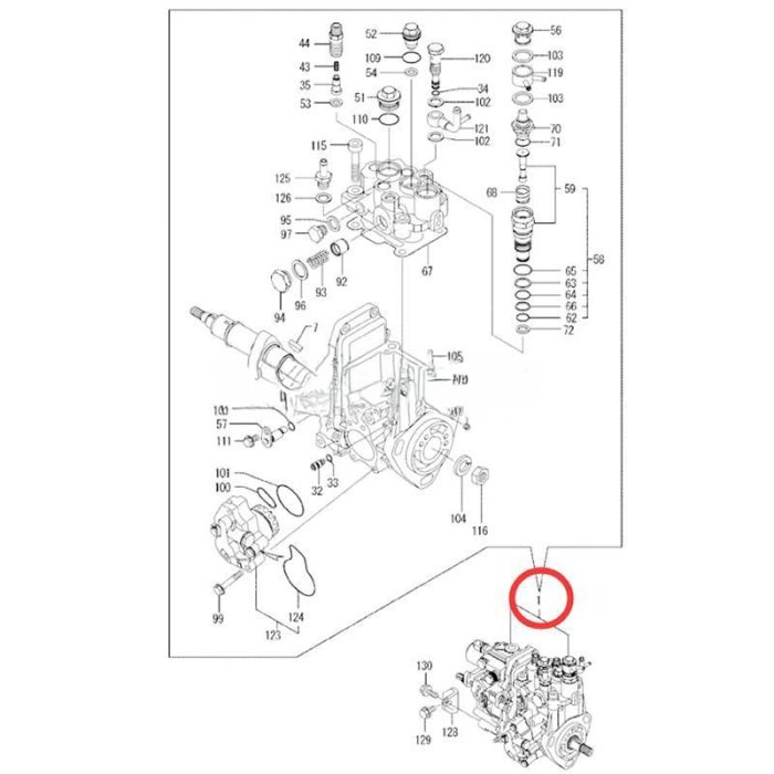Yanmar Fuel Injection Pump VV72923651320 Compatible for Yanmar Engine 3TNV88-BPYB-22 CASE Excavator CX31B CX36B
