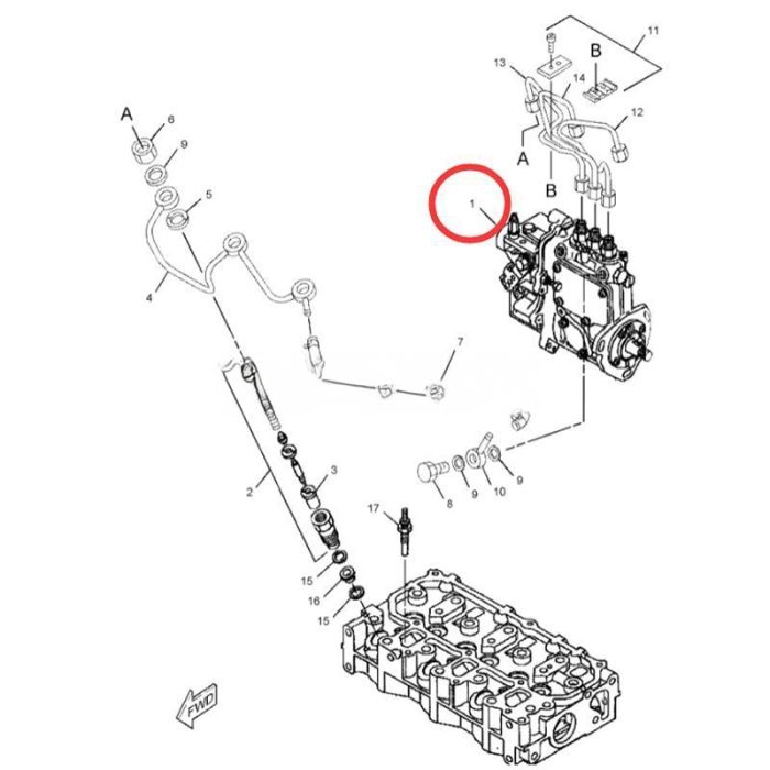 Caterpillar Fuel Injection Pump 373-9735 Compatible for Caterpillar CAT Excavator 300.9D