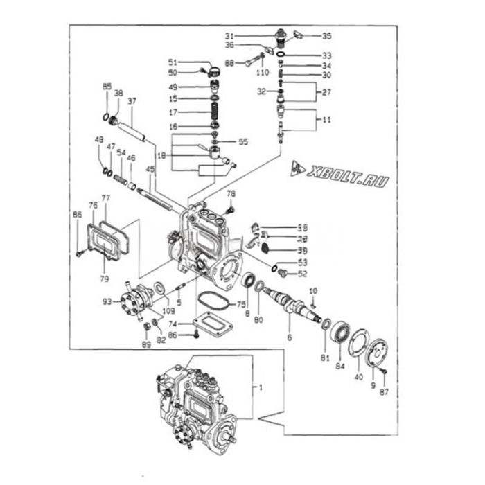 Yanmar Fuel Injection Pump 719910-51350 Compatible for Yanmar Engine 3TNE82A
