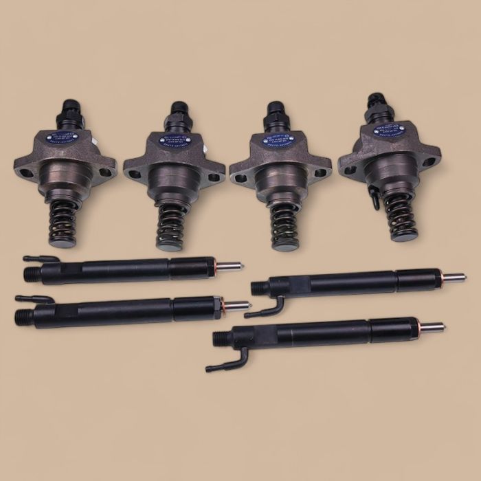 Deutz 4Pcs Fuel Injections and 4Pcs Injector Pump Compatible for Deutz Engine 1011 Bobcat Loader