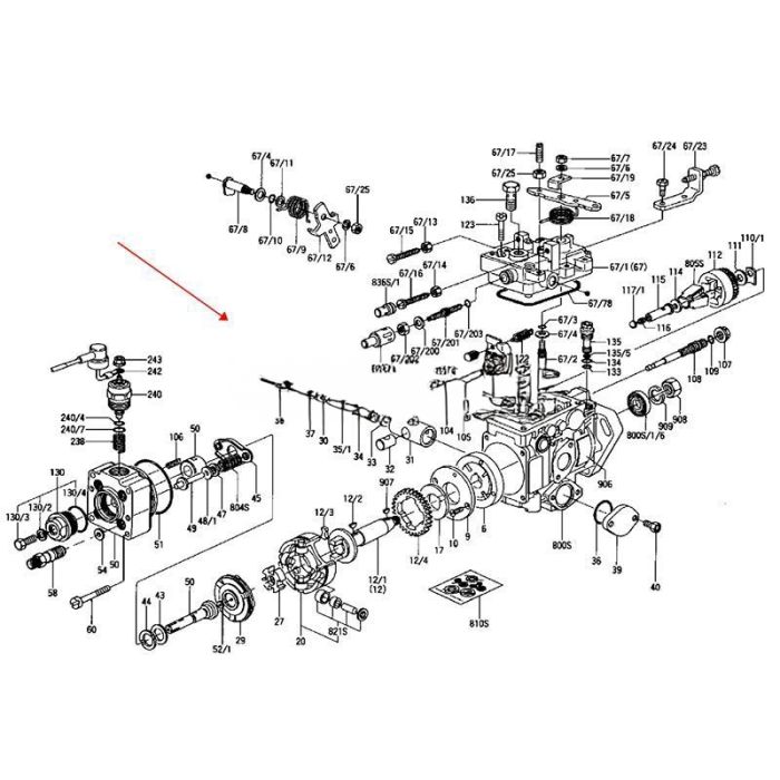Yanmar Fuel Injection Pump 9460614837 104742-7212 129672-51901 Compatible for Yanmar Engine 4JH3 4JH3-HTE 4JH3-DTE