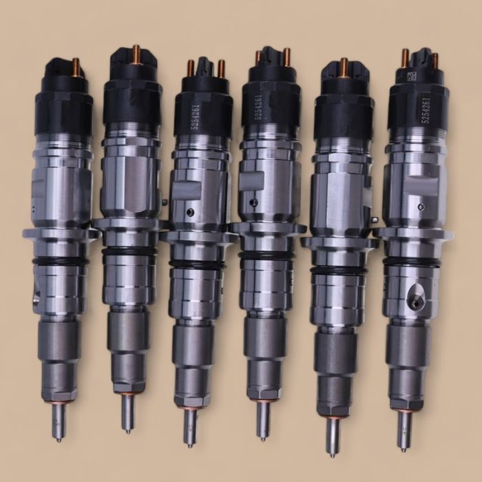 Bosch 6 PCS Fuel Injector 0445120177 5254261 Compatible for Bosch Cummins Engine QSB6.7L ISB6.7L