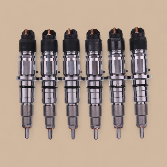 New Holland 6 PCS Fuel Injector 2854608 0445120057 Compatible for CASE New Holland IVECO Engine F4HE9687 Tractor Maxxum 115 125 140 T6030 T6050 T6080 T6090
