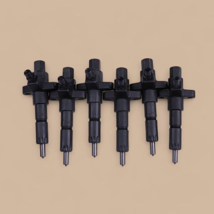 Isuzu 6 PCS Fuel Injector 1153002502 1-15300250-2 Compatible for Isuzu Engine 6BD1 6BG1 Hitachi Excavator EX200-2 EX200-3