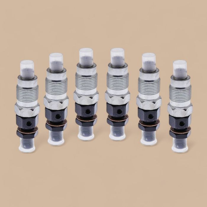 Toyota 6 Pcs Fuel Injector 093500-3400 23600-64050 Compatible for Toyota Engine 1HZ 2C Land Cruiser 4.2L
