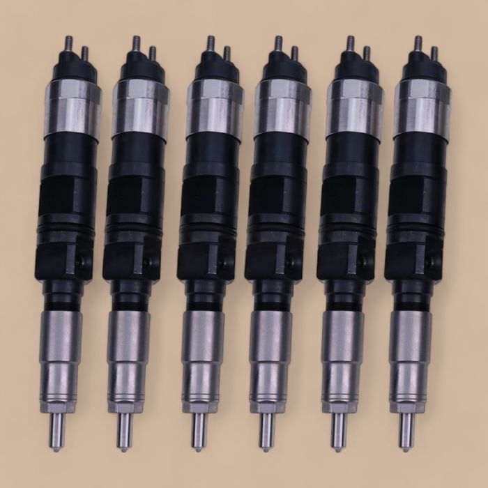 John Deere 6Pcs Fuel Injector RE520333 RE520240 Compatible for John Deere Engine 6.8L 6068 Tractor 6520 6620 7220 7320 7420 7520