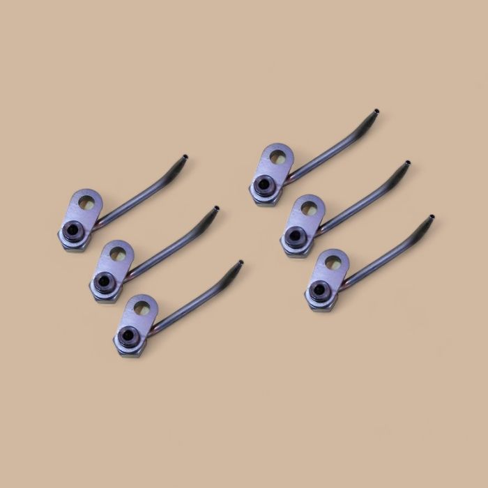 Komatsu 6Pcs Piston Cooling Nozzle 6218-21-1910 Compatible for Komatsu Engine SA6D140E-3 SAA6D140E-3 SDA6D140E-3 Wheel Loader WA500-3H Dump Truck HM350-1L