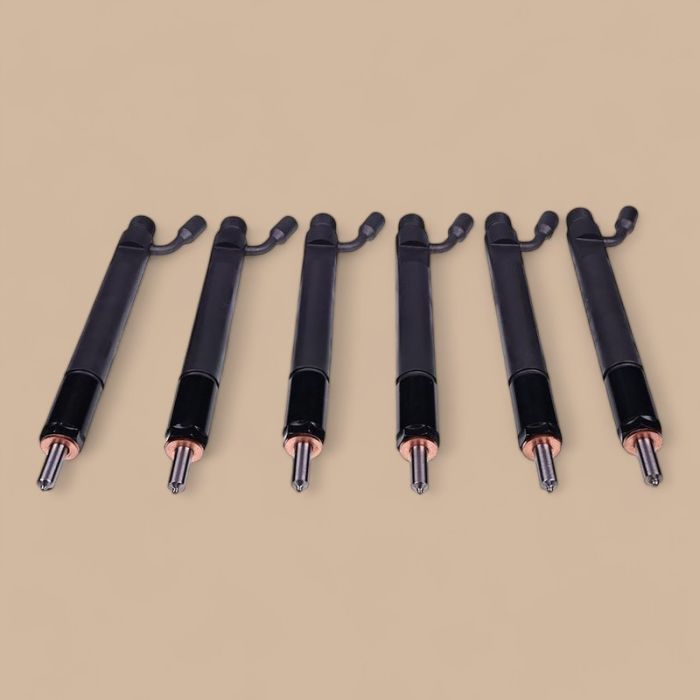 Komatsu 6Pcs Fuel Injector 6743-11-3320 Compatible for Komatsu Engine SAA6D114E-2A SAA6D114E-2CC Excavator PC300-7 PC360-7