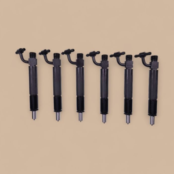 Navistar 6 PCS Fuel Injector With Nozzle 1817394C91 781800 Compatible for Navistar Engine DT466 DTA466