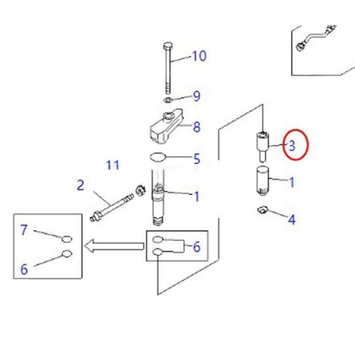 Komatsu 12 Pieces Fuel Injector Nozzles 6215-11-3620 Compatible for Komatsu Engine SDA12V140 SDA12V140E