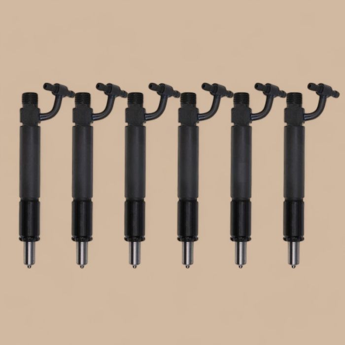 Case 6Pcs Fuel Injector 687372C91 Compatible for Case-IH Tractor 1086 1460 1466 1486 1470 1586 1660