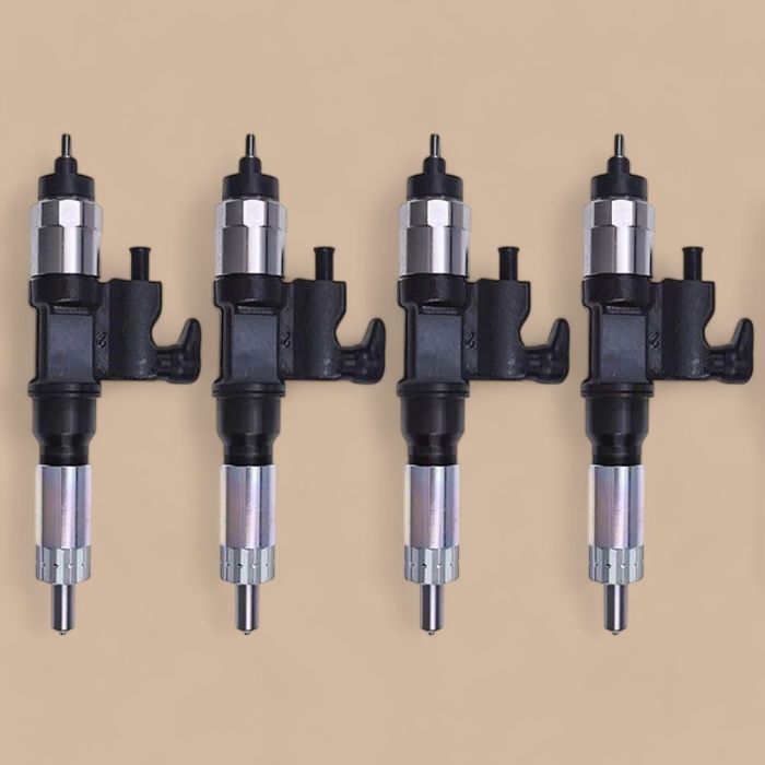 Isuzu 4Pcs Fuel Injector 8973297031 8973297035 Compatible for Isuzu Engine 4HK1 Truck Hitachi John Deere CASE Excavator