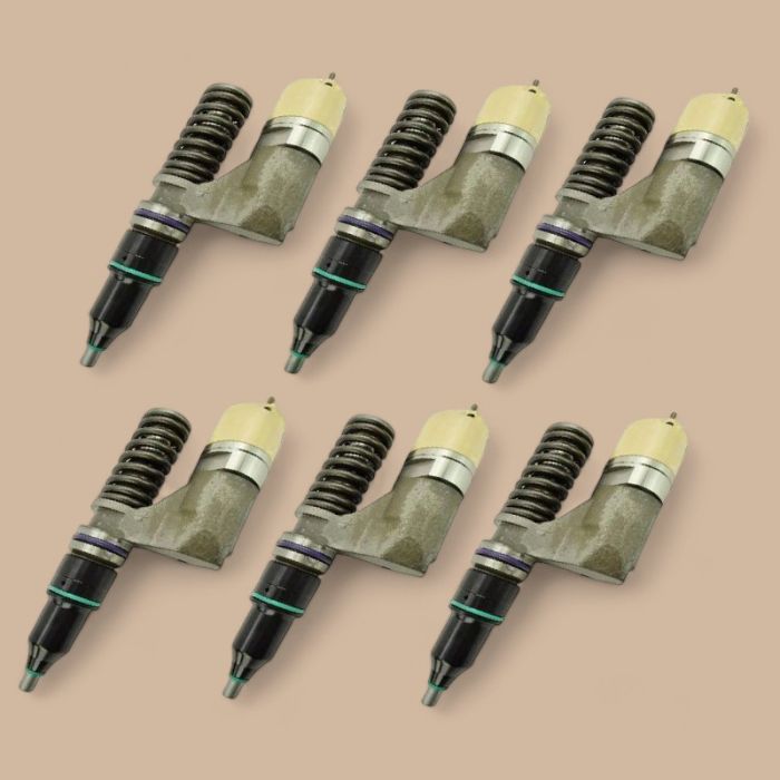 Caterpillar 6 Pcs Fuel Injector 10R-0961 212-3465 Compatible for Caterpillar CAT Engine C-10 3176 3176C 3196 Challenger 65E 75D 85D