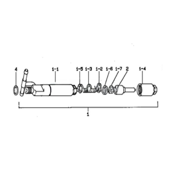Mitsubishi 4 PCS Denso Fuel Injector 093500-5790 ME080744 Compatible for Mitsubishi Engine 4D33