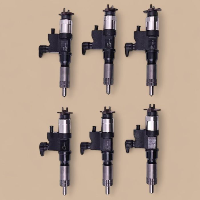 Isuzu 4 Pieces Fuel Injector 095000-6382 095000-6384 8-97609790-2 8-97609790-2 Compatible for Isuzu Engine 6HK1 7.8L Denso 6380