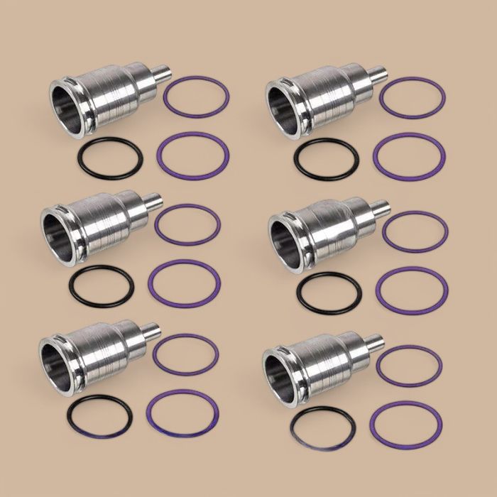 Volvo 6 Injector Sleeves 21515329 Compatible for Volvo Penta Engine D13 D16H TAD940VE TAD951VE