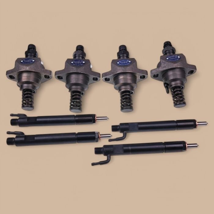 Deutz 4Pcs Fuel Injector and 4Pcs Injection Pump Compatible for Deutz Engine F4L1011F Genie Lift GS-3384 GS-3390 S-40 S-65 Z-45/22 Z-45/25J
