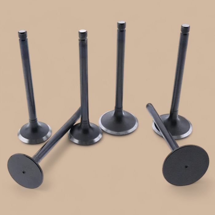 Komatsu 6 Pcs Intake Valve 6221-41-4110 Compatible for Komatsu Engine S6D108-1B S6D108-1B S6D108-1F-6 S6D108-1F