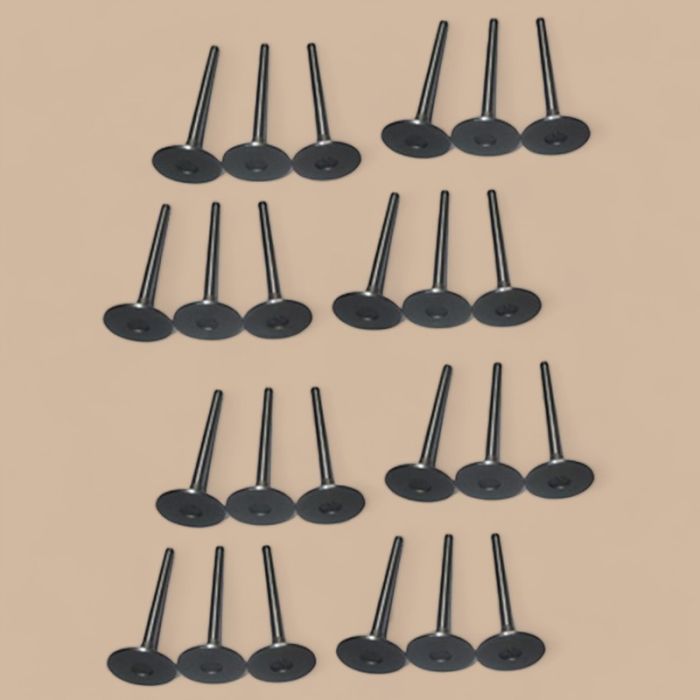 Mitsubishi 1 Set Intake & Exhaust Valves Compatible for Mitsubishi S6B-TA Engine Caterpillar CAT E650 Excavator