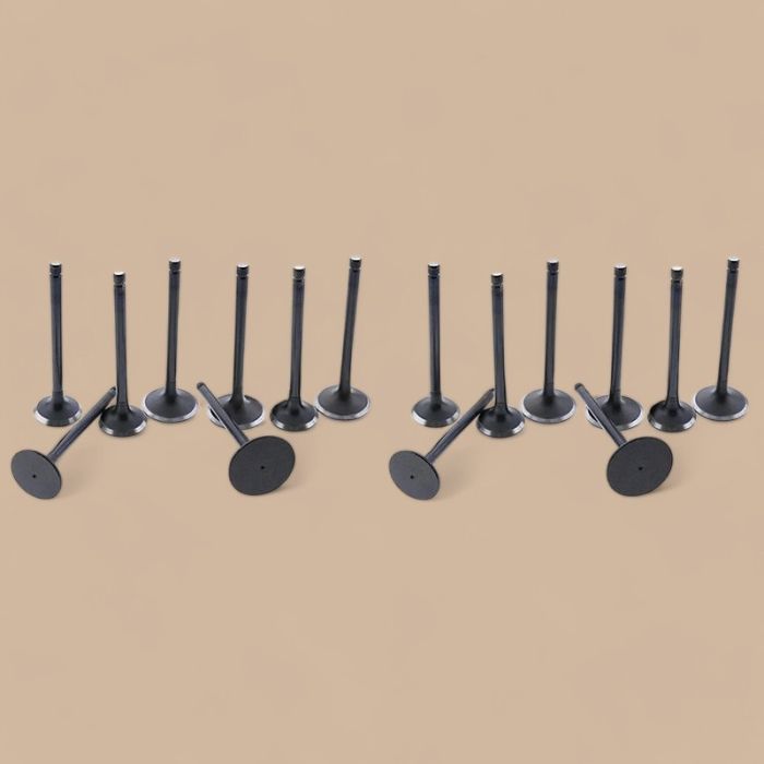 Yanmar 1 Set Intake & Exhaust Valve Compatible for Yanmar 4TNV94L Komatsu 4D94LE Engine