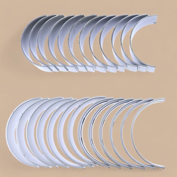 Doosan 1 Set Main Bearing 65.01110-6091 & Connecting Rod Bearing 65.02410-6125 Compatible for Doosan Excavator