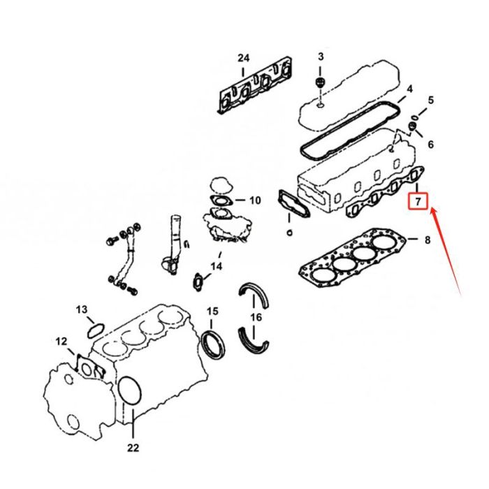 Bobcat Intake Manifold Gasket 6631802 Compatible for Bobcat Skid Steer Loader 843 853 1213