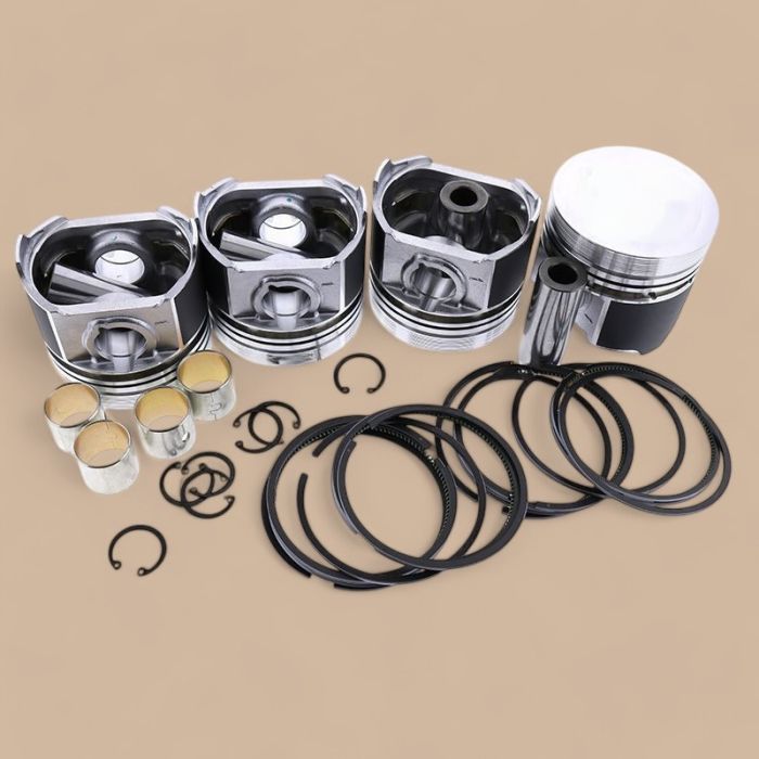 Nissan STD Piston Kit with Ring Compatible for Nissan Engine K25 Forklift FG20N-F17D FG25N-F17D L02