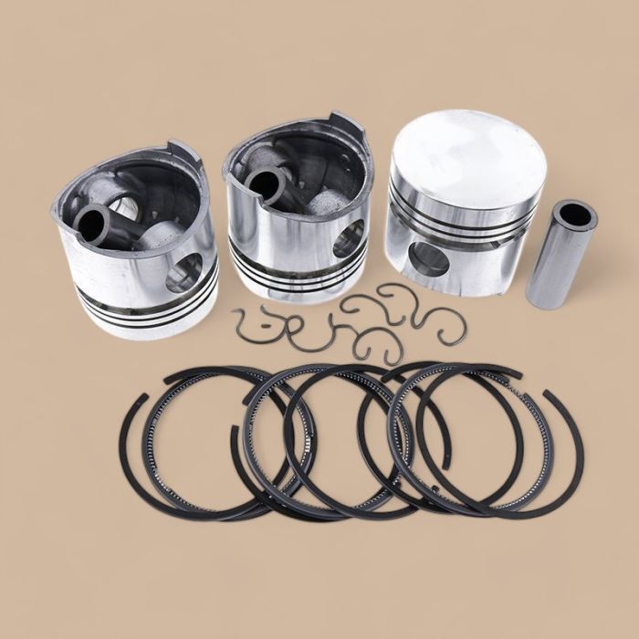 Kubota STD Piston Kit with Ring Compatible for Kubota Engine D1301 D1301DA D1301-A D1301-DI Tractor L295DT L295F L305 L305DT