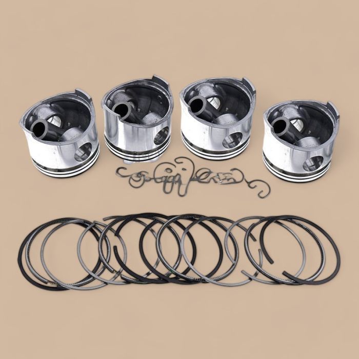 Kubota STD Piston Kit with Ring Compatible for Kubota Engine V6108 Tractor M126XDC M135GXDTC M135XDC M7131PB M7151S M7171S