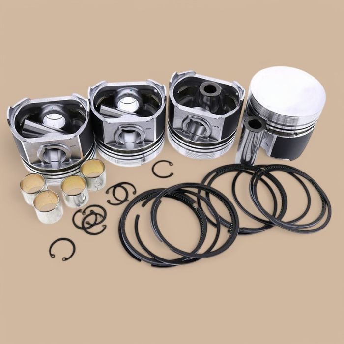 Komatsu Piston Kit with Ring Set Compatible for Komatsu 4D94E-1A 4D94E Engine D20P-7 D20S-7-M D21S-7-M D20A-7-M D21Q-7-M D21P-7A-M