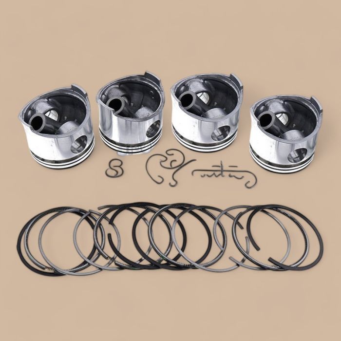 Yanmar Piston & Piston Ring Set STD 129004-22080 129004-22500 Compatible for Yanmar Engine 4TNV84