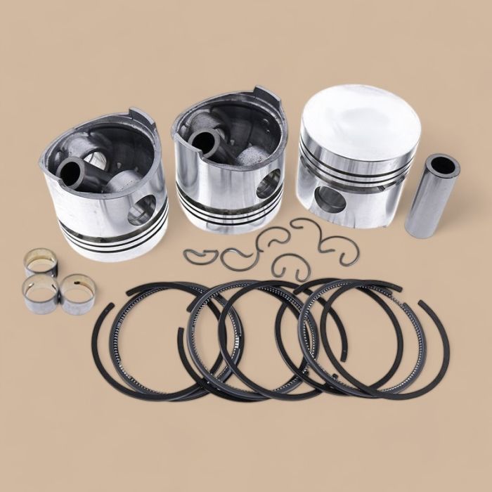 CASE Piston & Piston Ring Set SBA115017140 SBA198517125 Compatible for CASE Tractor DX18E DX24E DX23 DX26