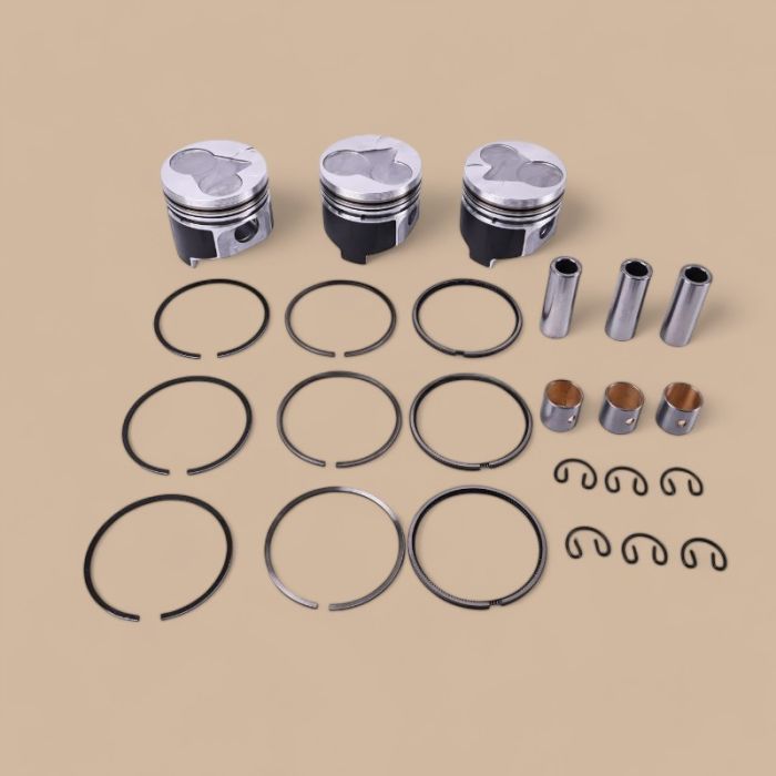 Kubota STD Piston Set 16060-21114 Compatible for Kubota Engine D1105 Excavator KX71-3 U25S Tractor B2410HSD B26 B2630HSD B3200HSD B7610HSD