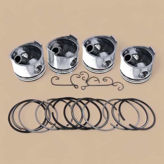Cummins STD Piston Kit with Ring 4955416 Compatible for Cummins Engine QSB3.3 B3.3
