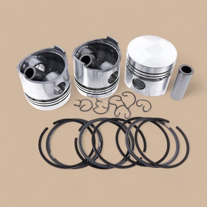Yanmar STD Piston Kit with Ring Compatible for Yanmar 3TN66 3TN66C 3TN66E 3TN66L Komatsu 3D66-1 Engine