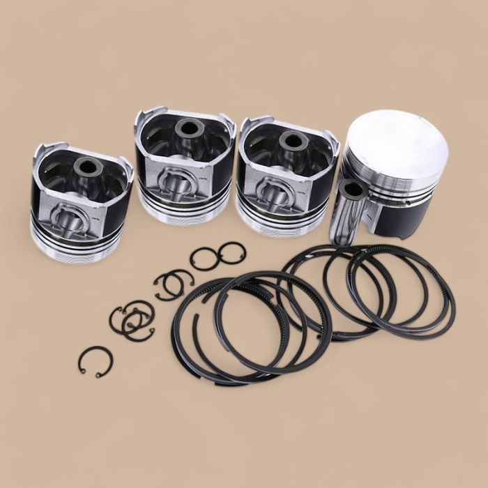 Doosan Piston & Piston Ring Set Compatible for Doosan Engine D34 D34P SCR D34NAP7