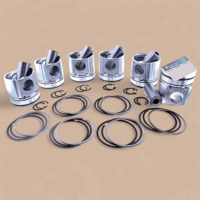 Komatsu Piston Kit 6251-31-2510 Compatible for Komatsu Engine SAA6D125E-5 Truck HM300-2 Excavator PC400LC-8 PC450LC-8 Wheel Loader WA470-6 WA480-6