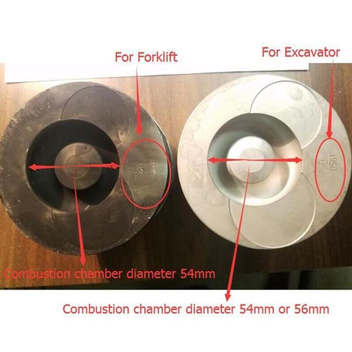 Doosan STD Piston Kit with Ring Compatible for Doosan Daewoo Engine DB58 DB58T DB58TIS